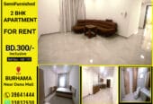 2 BHK Luxury Apartment for Rent in Burhama near Dana Mall BD.300/-