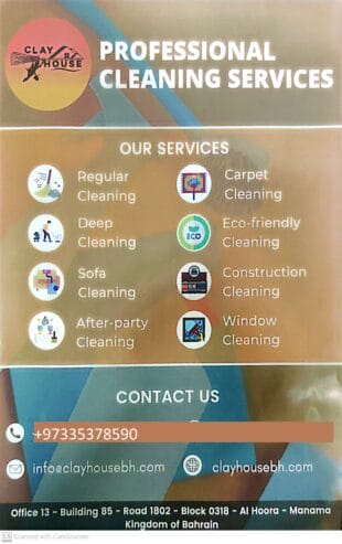 Contact us for Spotless Environment ( Clay house cleaning services )