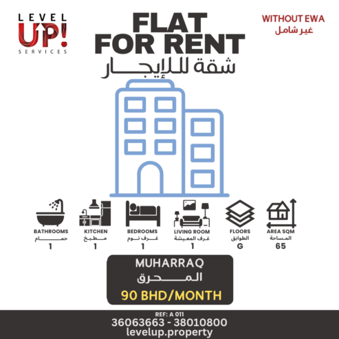 GOOD FLAT FOR RENT LOCATION MUHARRAQ REF A 011